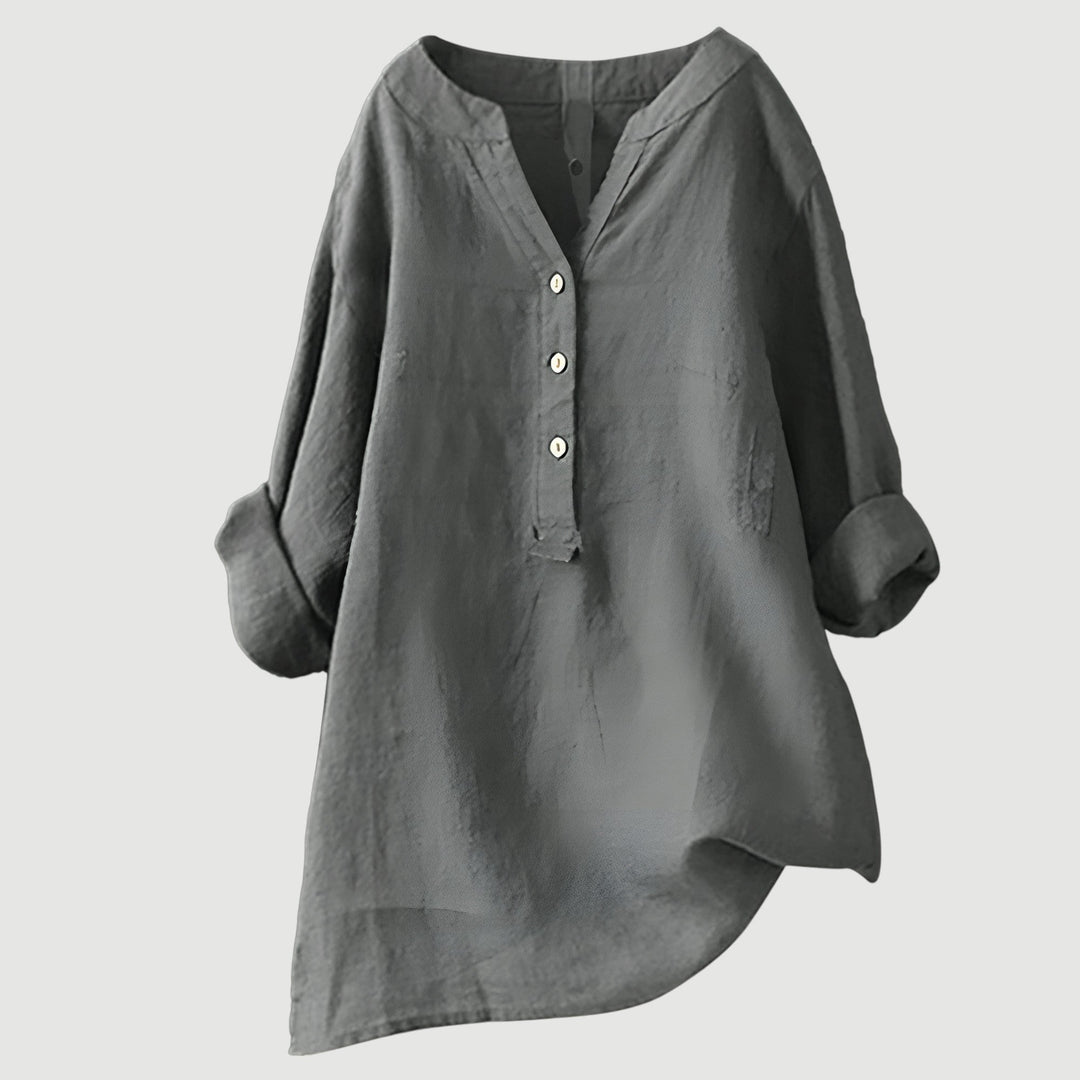 Fleur De Luxe - Tunique Oversize en Lin Rouge