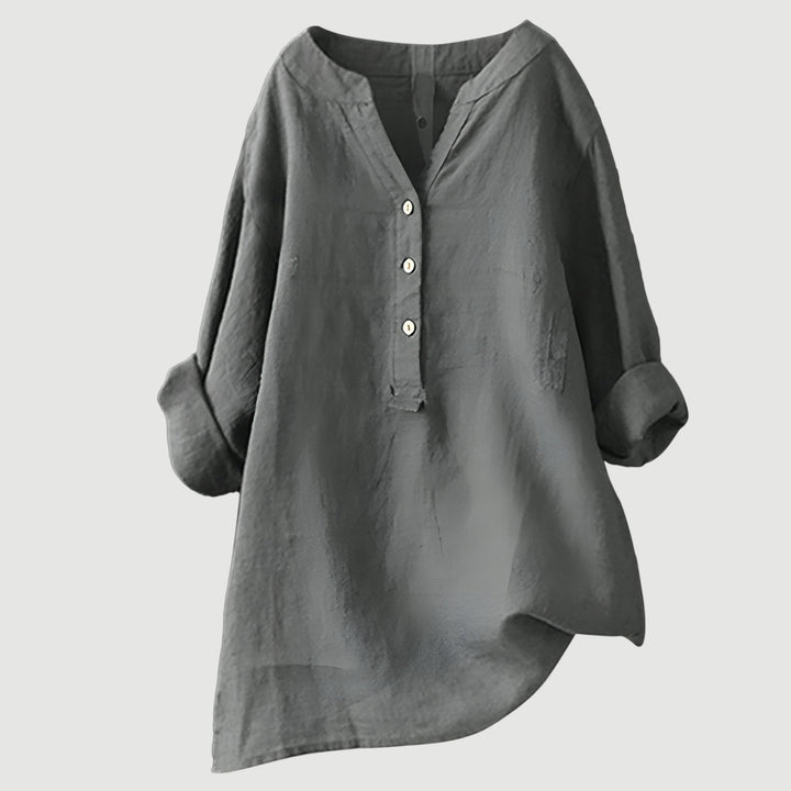 Fleur De Luxe - Tunique Oversize en Lin Rouge