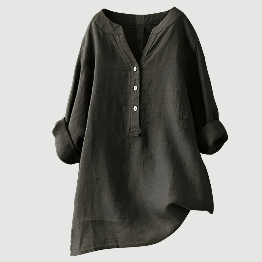 Fleur De Luxe - Tunique Oversize en Lin Rouge