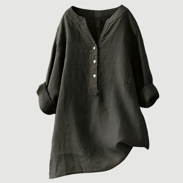 Fleur De Luxe - Tunique Oversize en Lin Rouge