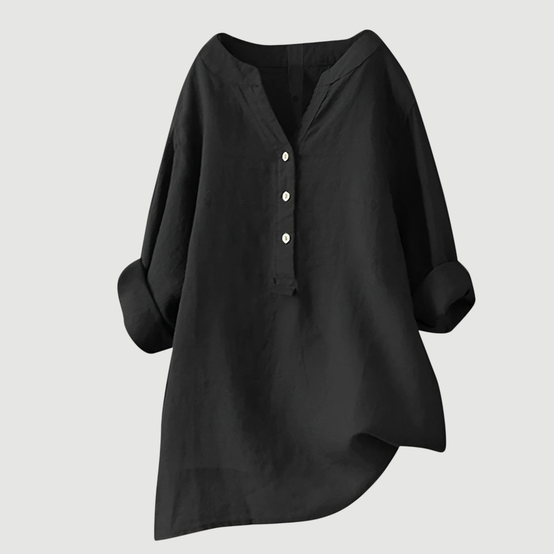 Fleur De Luxe - Tunique Oversize en Lin Rouge