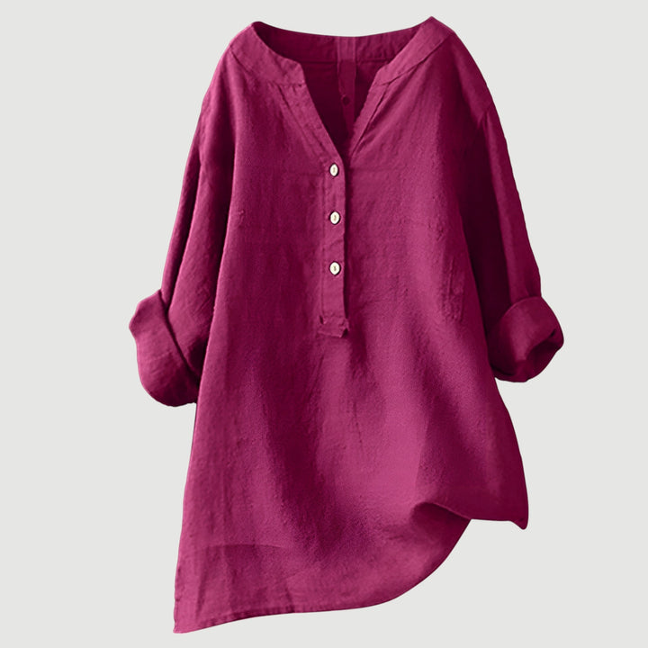 Fleur De Luxe - Tunique Oversize en Lin Rouge