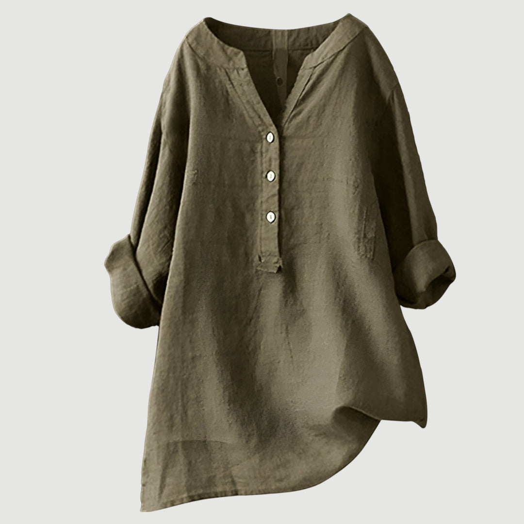 Fleur De Luxe - Tunique Oversize en Lin Rouge