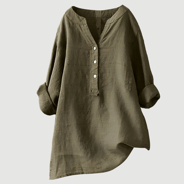 Fleur De Luxe - Tunique Oversize en Lin Rouge