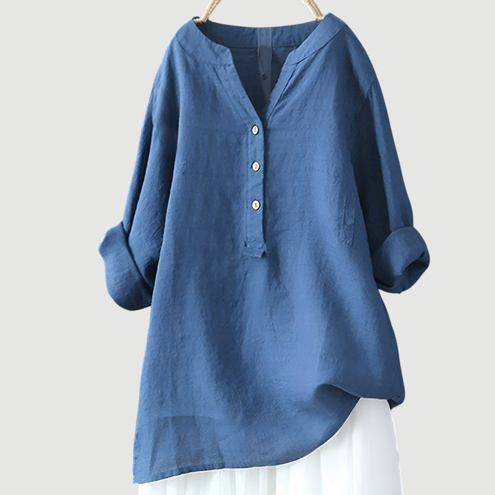 Fleur De Luxe - Tunique Oversize en Lin Rouge