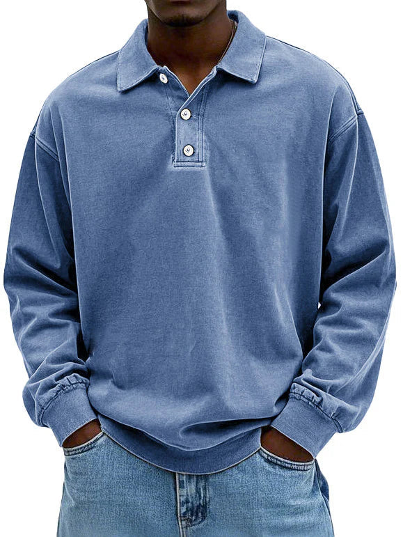 Matthieu | Polo décontracté à manches longues pour homme