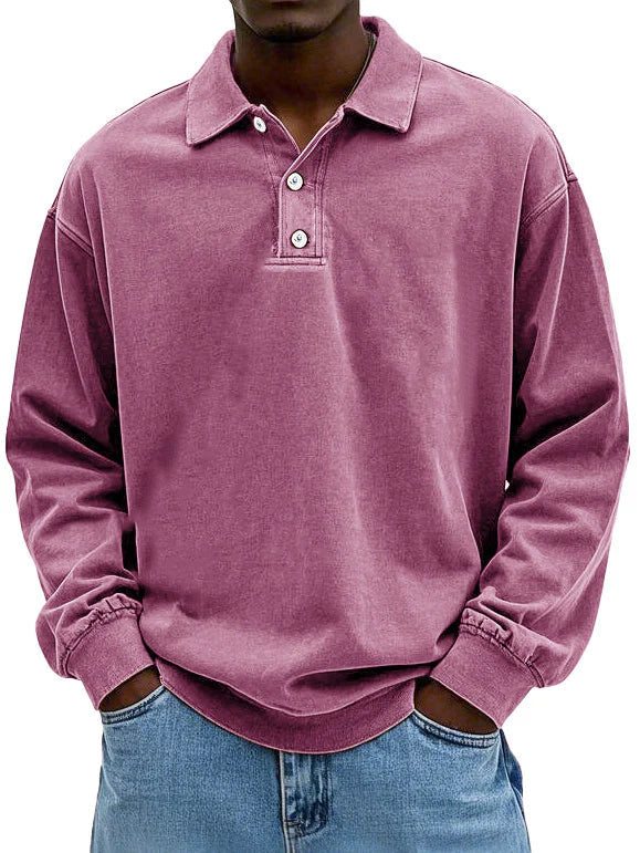 Matthieu | Polo décontracté à manches longues pour homme