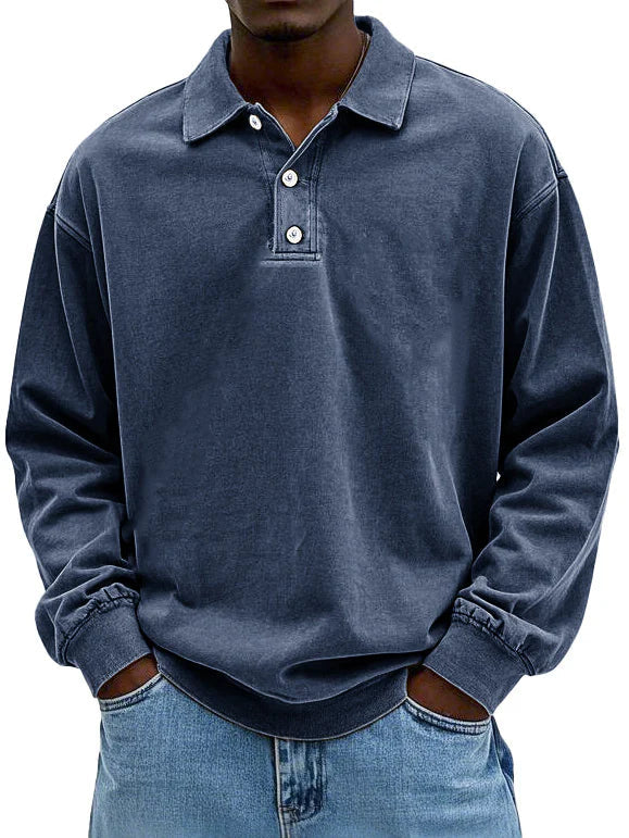 Matthieu | Polo décontracté à manches longues pour homme