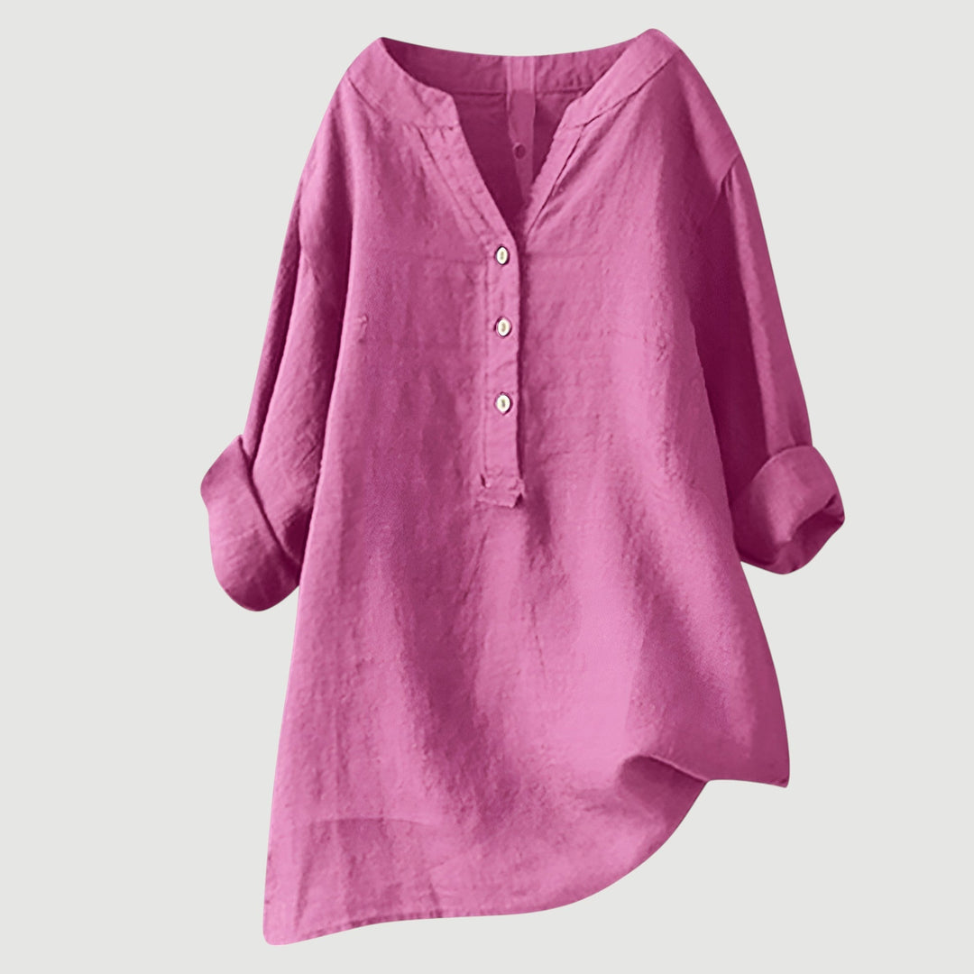 Fleur De Luxe - Tunique Oversize en Lin Rouge